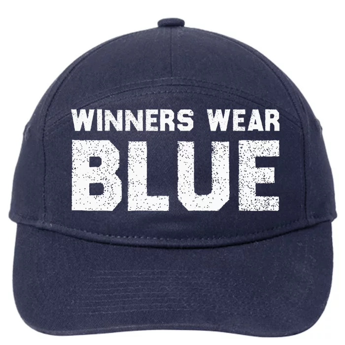 Winners Wear Blue Spirit Wear Team Game Color War 7-Panel Snapback Hat