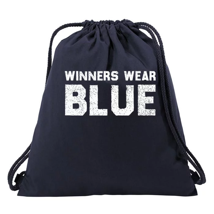 Winners Wear Blue Spirit Wear Team Game Color War Drawstring Bag