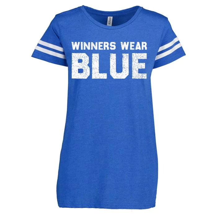 Winners Wear Blue Spirit Wear Team Game Color War Enza Ladies Jersey Football T-Shirt