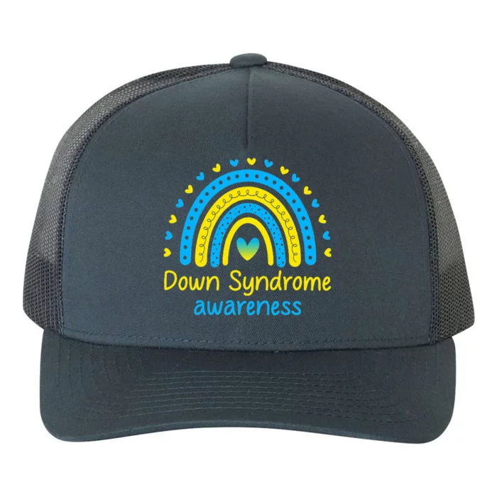 We Wear Blue And Yellow Down Syndrome Awareness Yupoong Adult 5-Panel Trucker Hat