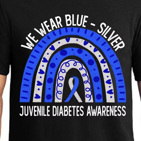 We Wear Blue Gift Silver For Juvenile Diabetes Awareness Great Gift Pajama Set