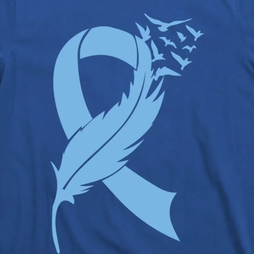 We Wear Blue Colon Cancer Awareness Month Ribbon Sunflower Meaningful Gift T-Shirt