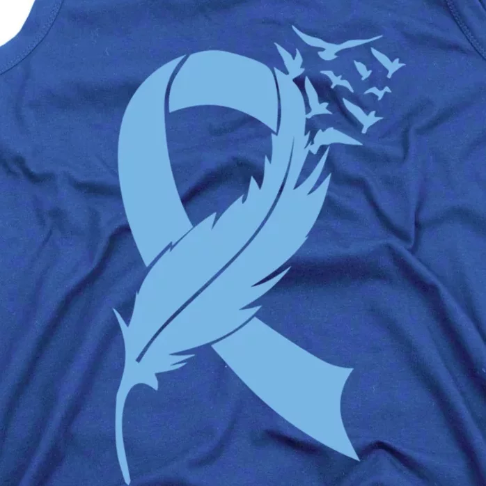 We Wear Blue Colon Cancer Awareness Month Ribbon Sunflower Meaningful Gift Tank Top