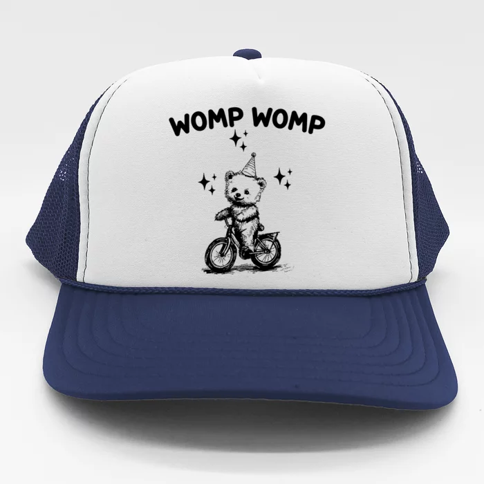 Womp Womp Bear Funny Retro Trucker Hat