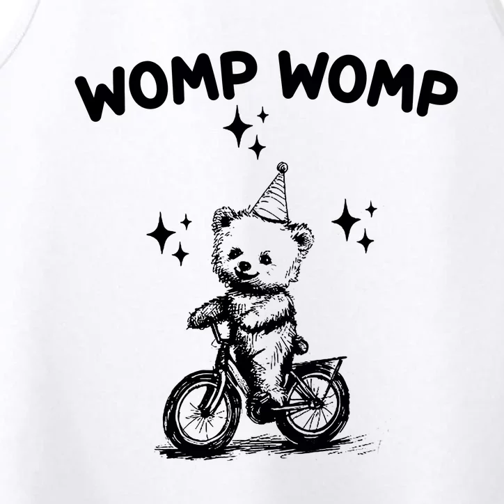 Womp Womp Bear Funny Retro Performance Tank