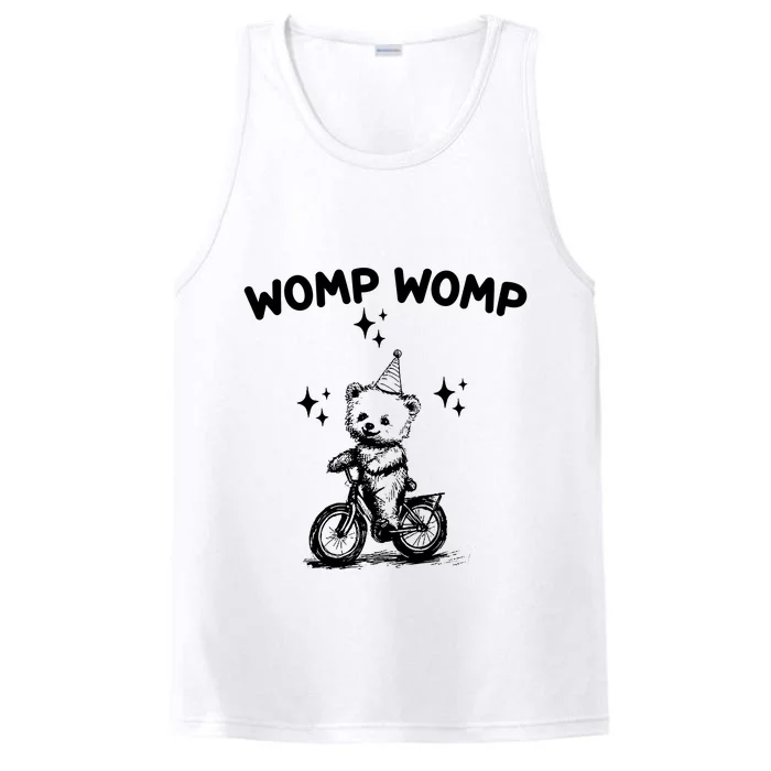 Womp Womp Bear Funny Retro Performance Tank