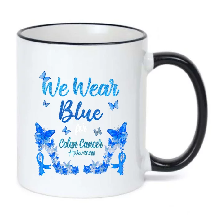 We Wear Blue Colorectal Colon Cancer Awareness Funny Gift Black Color Changing Mug