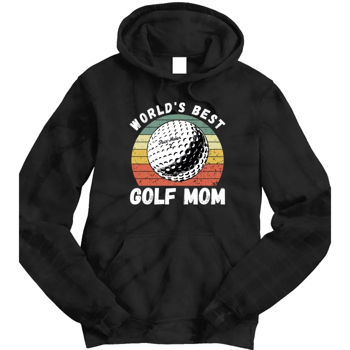 Women's World Best Mom Golf Gift For Mother's Day Tie Dye Hoodie