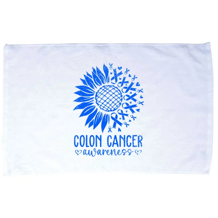 We Wear Blue Colon Cancer Awareness Colorectal Cancer Month Microfiber Hand Towel