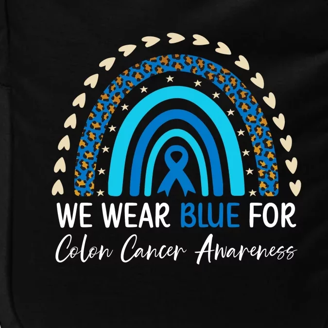 We Wear Blue For Colon Cancer Awareness Impact Tech Backpack