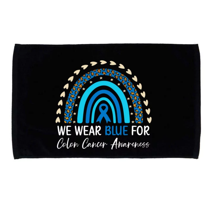 We Wear Blue For Colon Cancer Awareness Microfiber Hand Towel