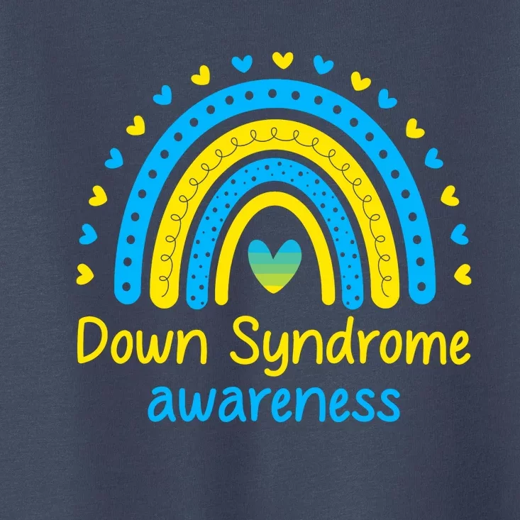 We Wear Blue And Yellow Down Syndrome Awareness Toddler T-Shirt