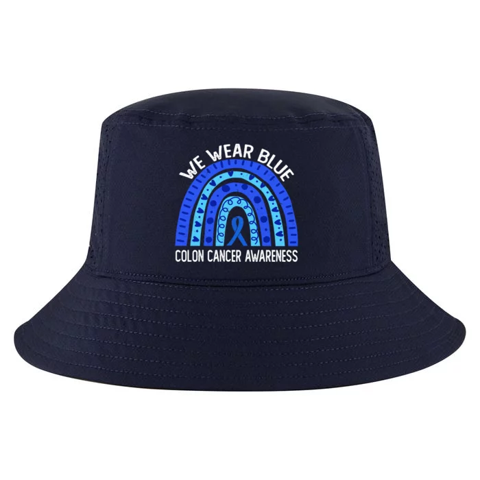 We Wear Blue Rainbow For Colon Cancer Awareness Funny Gift Cool Comfort Performance Bucket Hat