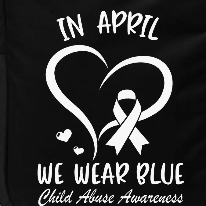 We Wear Blue Child Abuse Prevention Month Leopard Rainbow Impact Tech Backpack