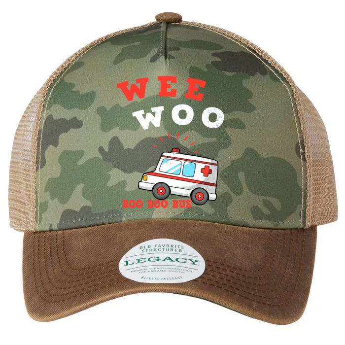 Wee Woo Boo Boo Bus Ambulance Funny EMS EMT Paramedic Gift Legacy Tie Dye Trucker Hat