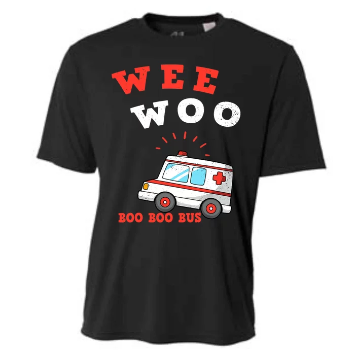 Wee Woo Boo Boo Bus Ambulance Funny EMS EMT Paramedic Gift Cooling Performance Crew T-Shirt