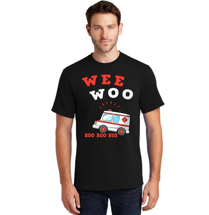 Wee Woo Boo Boo Bus Ambulance Funny EMS EMT Paramedic Gift Tall T-Shirt