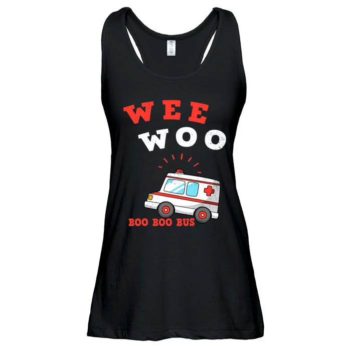 Wee Woo Boo Boo Bus Ambulance Funny EMS EMT Paramedic Gift Ladies Essential Flowy Tank