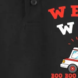 Wee Woo Boo Boo Bus Ambulance Funny EMS EMT Paramedic Gift Dry Zone Grid Performance Polo