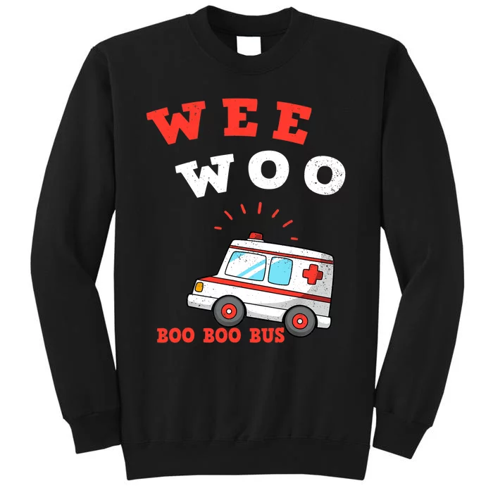 Wee Woo Boo Boo Bus Ambulance Funny EMS EMT Paramedic Gift Tall Sweatshirt