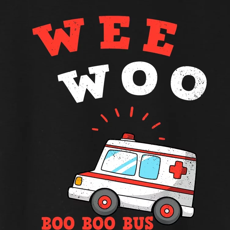 Wee Woo Boo Boo Bus Ambulance Funny EMS EMT Paramedic Gift Women's Crop Top Tee