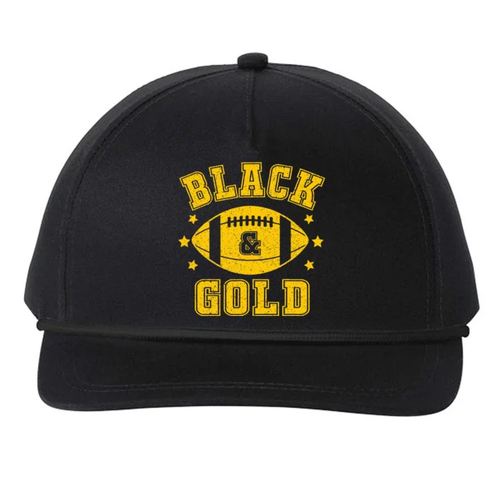 We Wear Black And Gold School Spirit Snapback Five-Panel Rope Hat