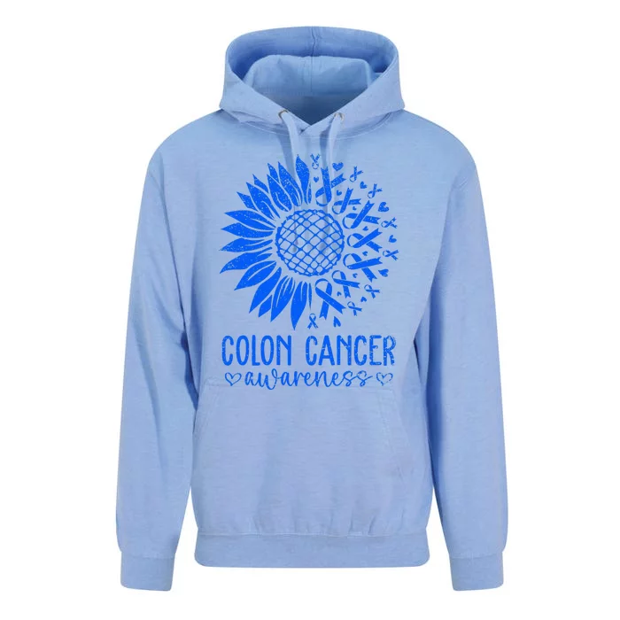 We Wear Blue Colon Cancer Awareness Colorectal Cancer Month Unisex Surf Hoodie