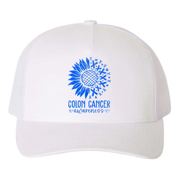 We Wear Blue Colon Cancer Awareness Colorectal Cancer Month Yupoong Adult 5-Panel Trucker Hat