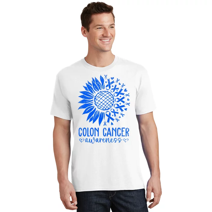 We Wear Blue Colon Cancer Awareness Colorectal Cancer Month T-Shirt