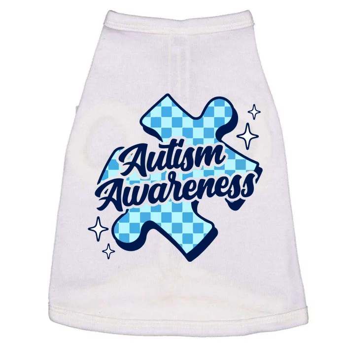 We Wear Blue For Autism Awareness Doggie Tank