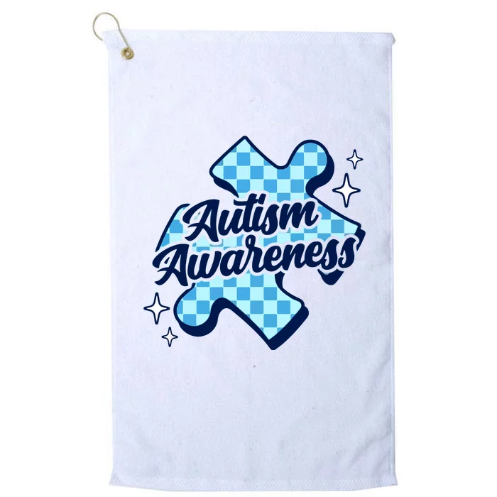 We Wear Blue For Autism Awareness Platinum Collection Golf Towel