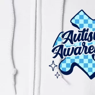 We Wear Blue For Autism Awareness Full Zip Hoodie