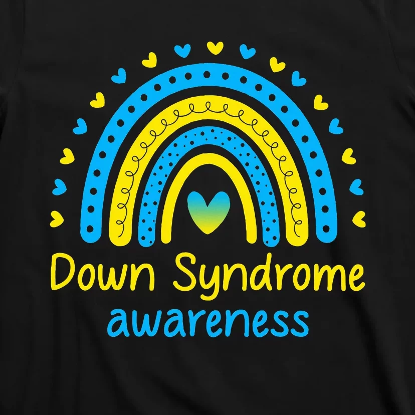 We Wear Blue And Yellow Down Syndrome Awareness T-Shirt