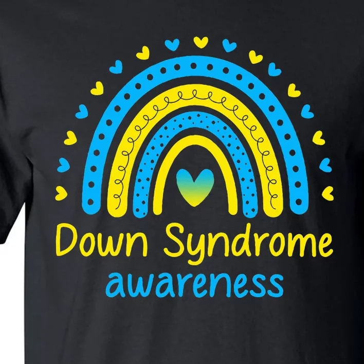 We Wear Blue And Yellow Down Syndrome Awareness Tall T-Shirt