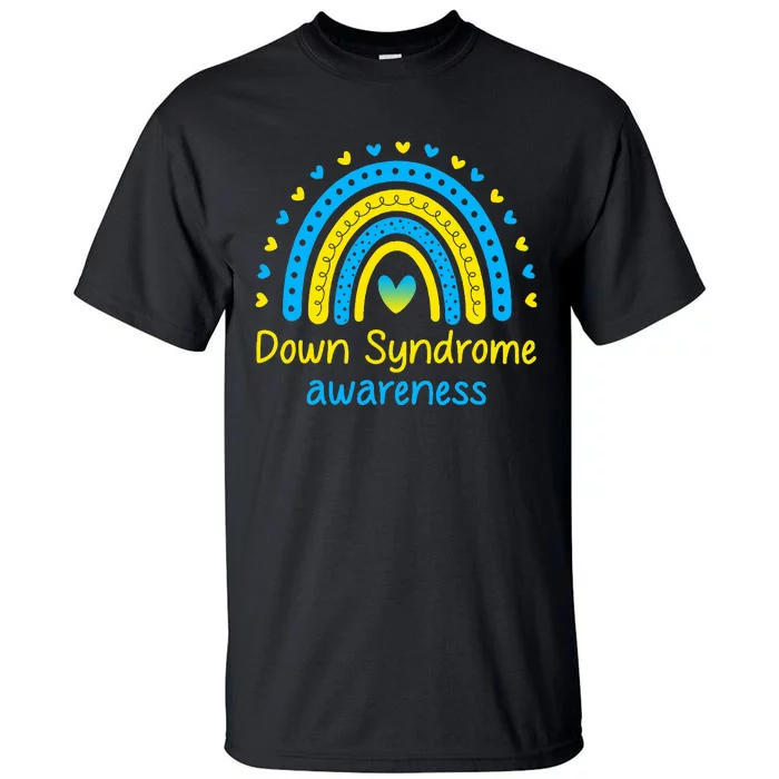 We Wear Blue And Yellow Down Syndrome Awareness Tall T-Shirt