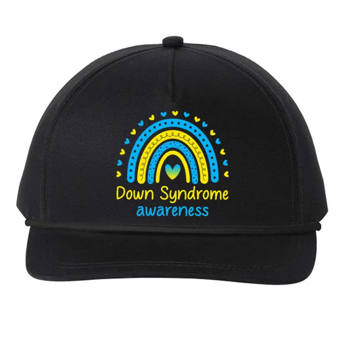 We Wear Blue And Yellow Down Syndrome Awareness Snapback Five-Panel Rope Hat