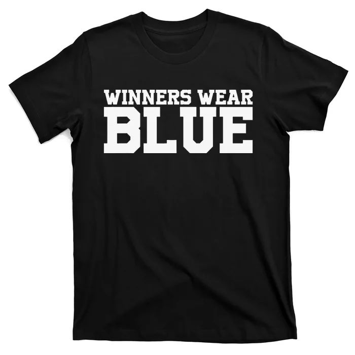 Winners Wear Blue Team Spirit Game Competition Color Sports T-Shirt