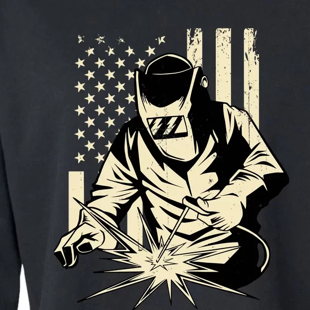 Welder Welding Blacksmith Metal Worker Fabricator Cropped Pullover Crew