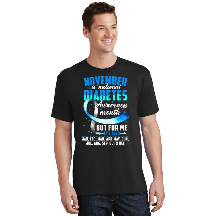 We Wear Blue For Diabetes Awareness Gift T-Shirt