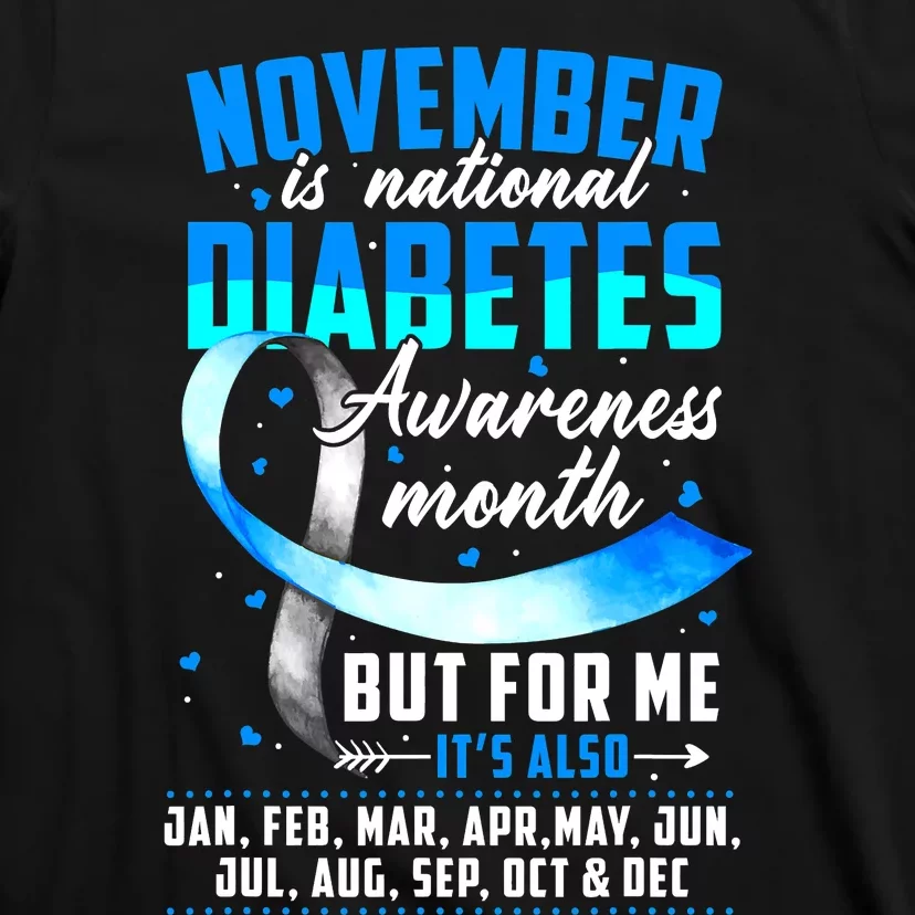 We Wear Blue For Diabetes Awareness Gift T-Shirt