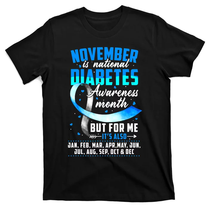 We Wear Blue For Diabetes Awareness Gift T-Shirt