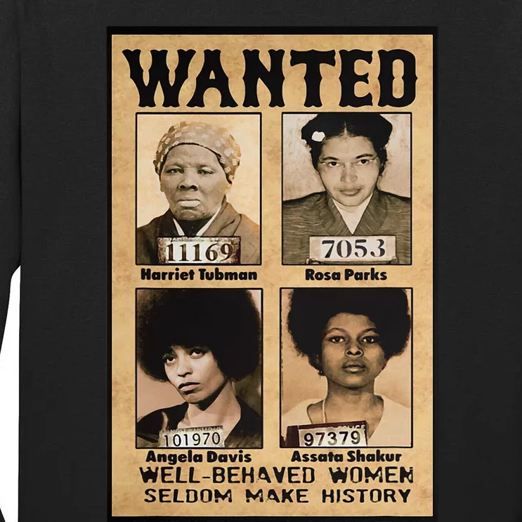 Wanted Well Behaved Women Seldom Make History Tall Long Sleeve T-Shirt