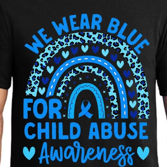 We Wear Blue Child Abuse Prevention Child Abuse Awareness Pajama Set