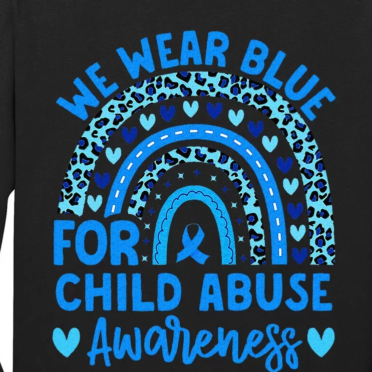 We Wear Blue Child Abuse Prevention Child Abuse Awareness Tall Long Sleeve T-Shirt