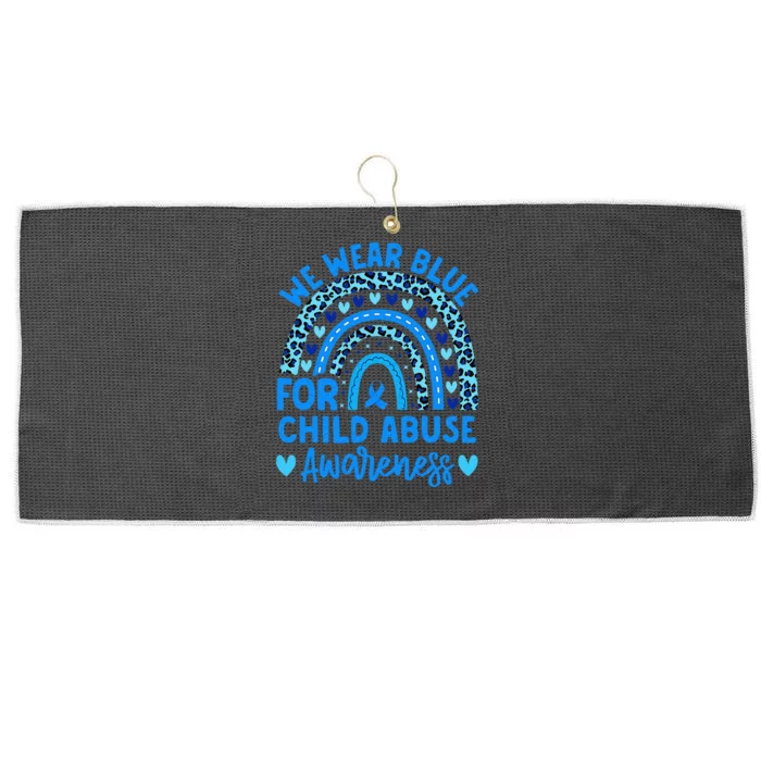 We Wear Blue Child Abuse Prevention Child Abuse Awareness Large Microfiber Waffle Golf Towel