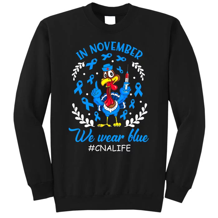 We Wear Blue For Diabetes Awareness Rainbow Gift Sweatshirt