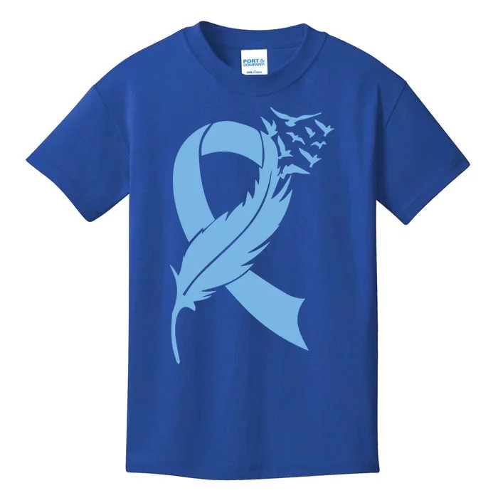 We Wear Blue Colon Cancer Awareness Month Ribbon Sunflower Gift Kids T-Shirt