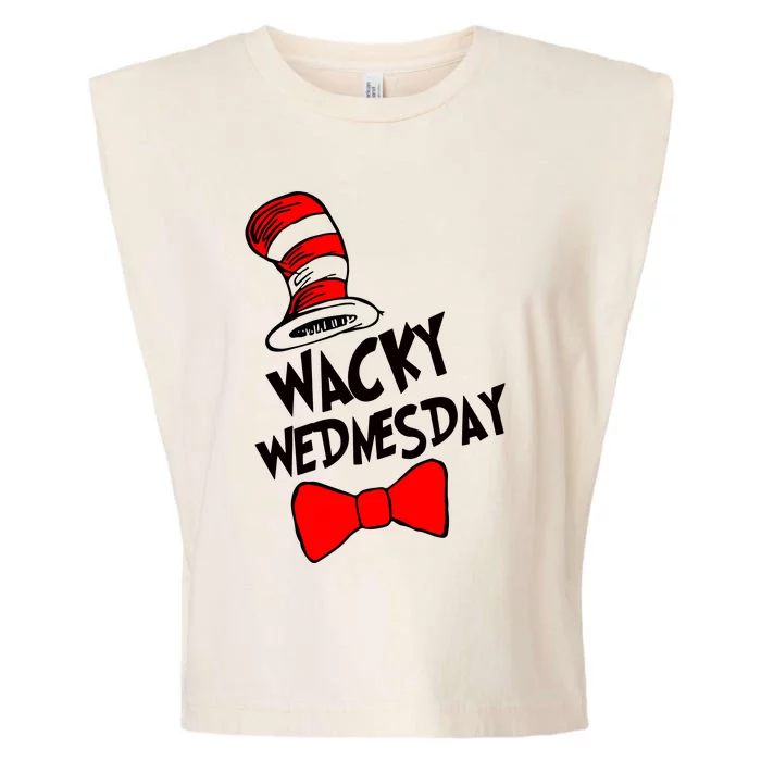 Wacky Wednesday Cat In Hat Garment-Dyed Women's Muscle Tee