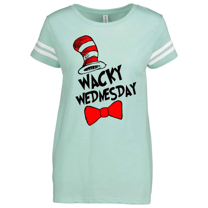 Wacky Wednesday Cat In Hat Enza Ladies Jersey Football T-Shirt