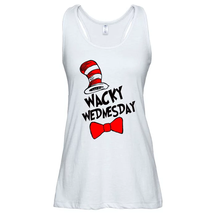 Wacky Wednesday Cat In Hat Ladies Essential Flowy Tank